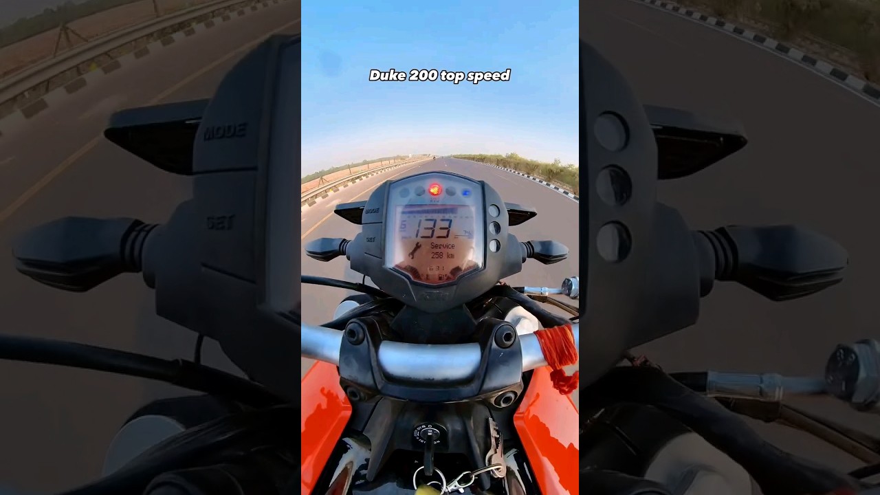 KTM Duke 200 top speed test 😮🔥 || before 1st service ❤ #ktm #duke200 #topspeed #ktmduke #motovlog