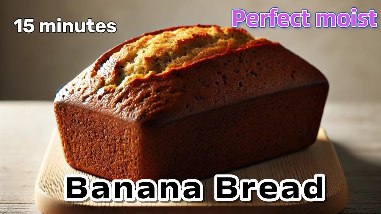 Easy banana bread recipe- How to make easy banana bread at home. JUST 15 minutes.