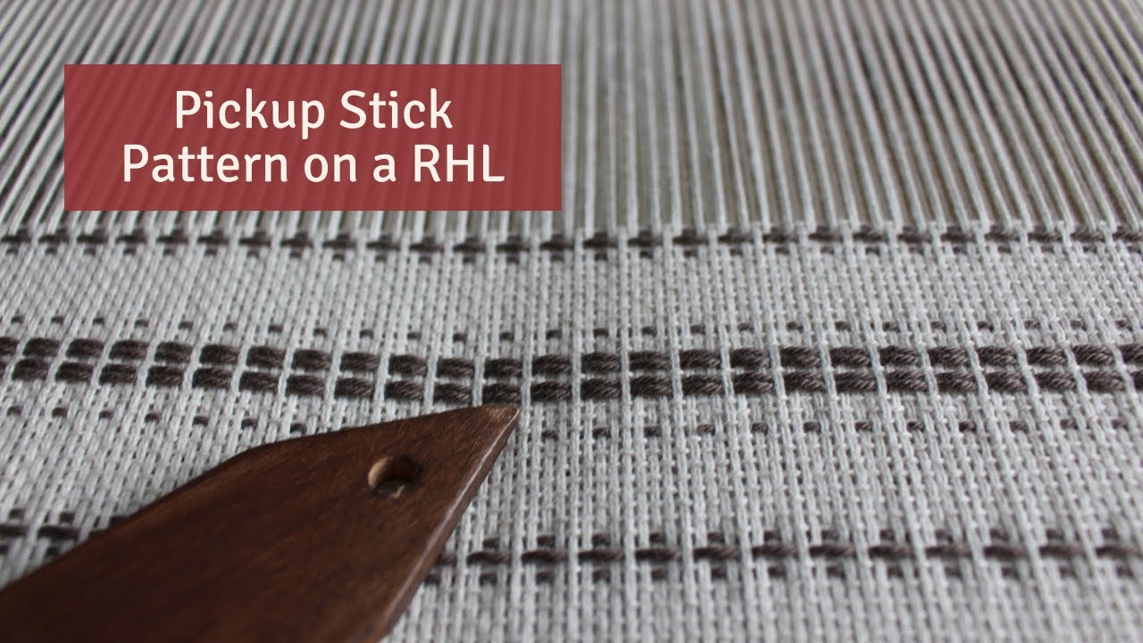 Weaving the Pickup Stick Pattern on my Christmas Table Runner!