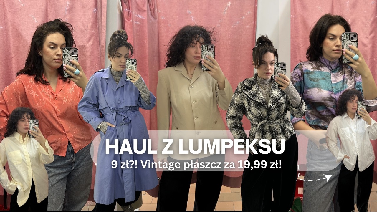 Żakiet za 9 zł?! 😳 lumpeks haul za grosze! Genialny vintage płaszcz za jedyne 19,99 zł