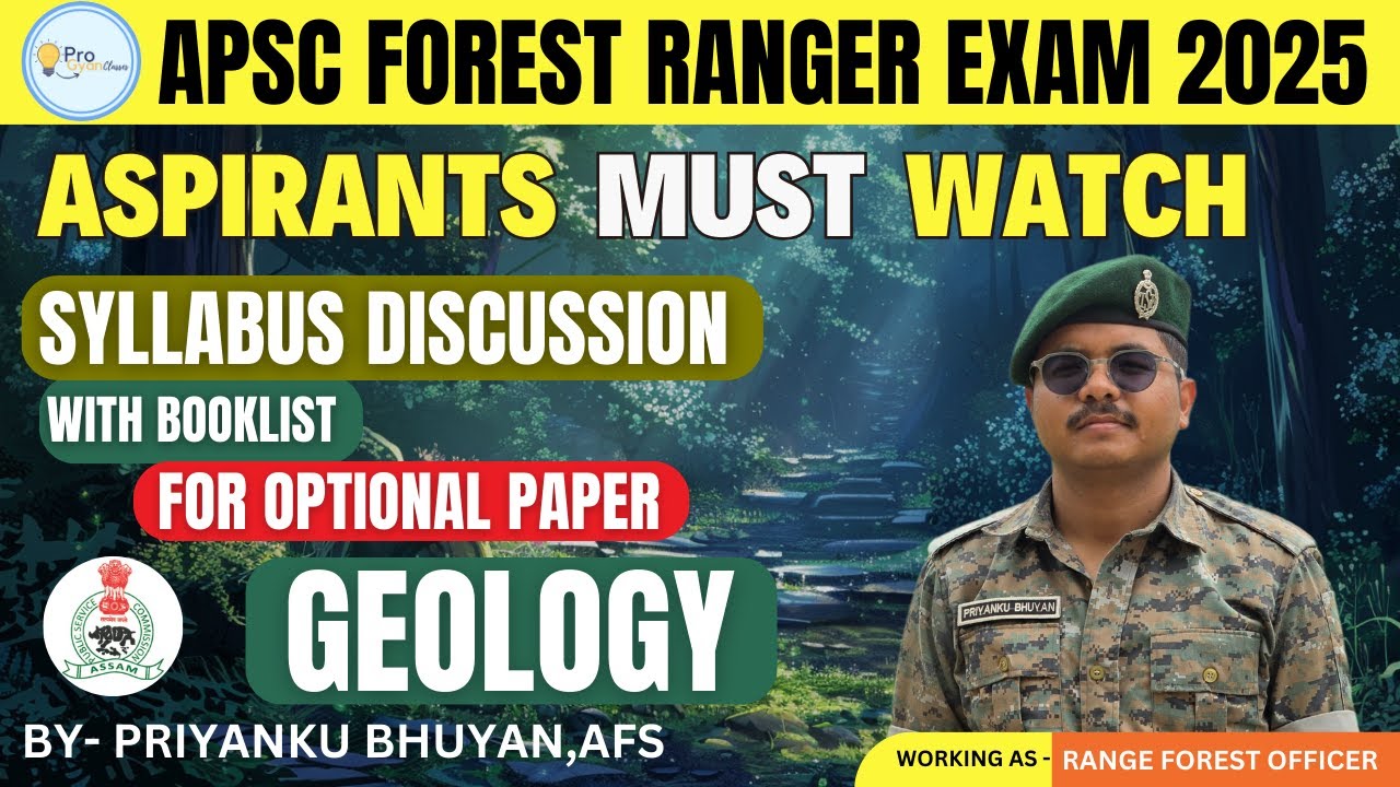 APSC Forest Ranger Recruitment 2025 | Geology optional booklist & syllabus #apsc #forestranger