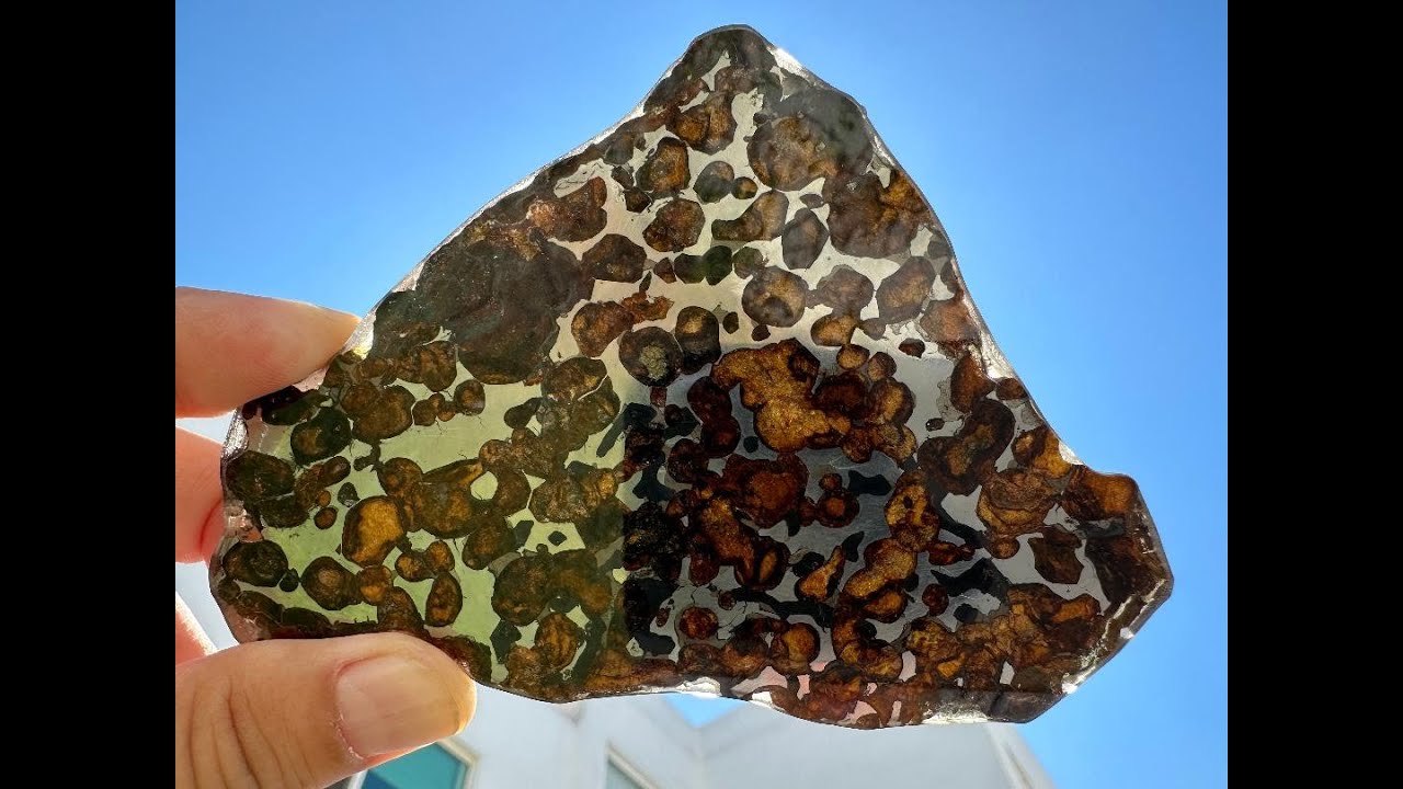 Pallasita / Pallasite Meteorito Sericho de Kenia 129 grs