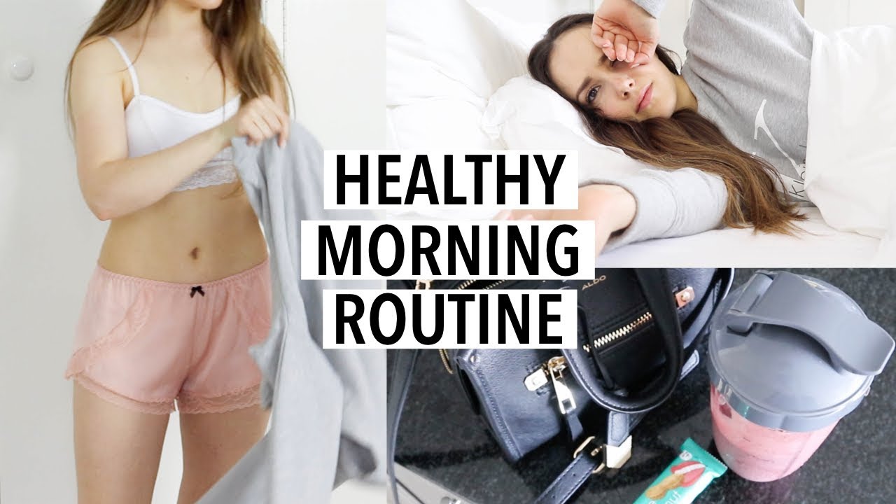 HEALTHY REALISTIC MORNING ROUTINE 2018 | breakfast, workout, skincare