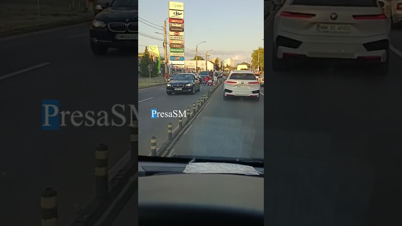 Accident pe Drumul Careiului &icirc;n municipiul Satu Mare  #stiri #satumare