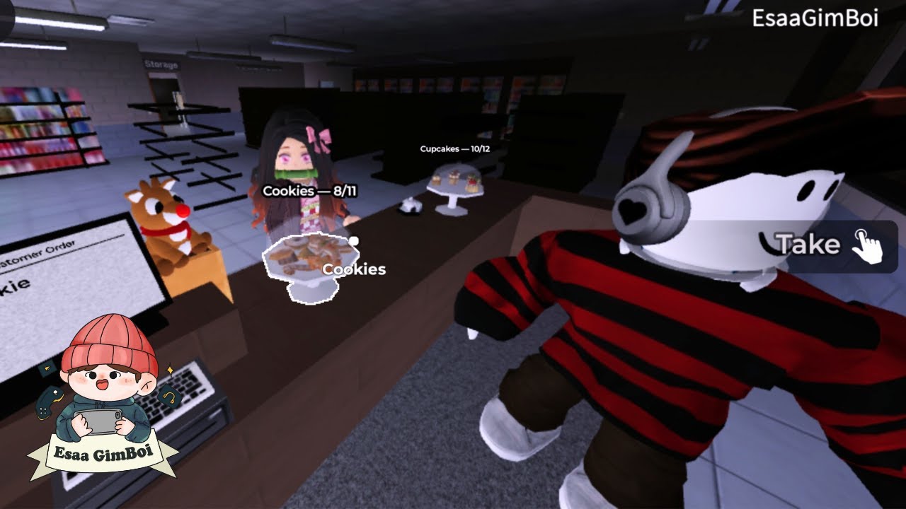 Seram! Jaga toko di pom bensin sama Mama di Roblox