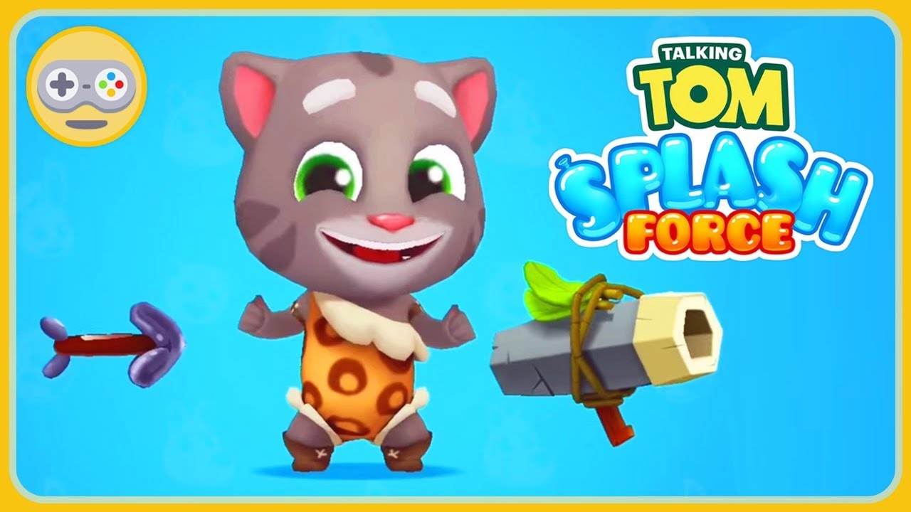Говорящий Том Сила Всплеска. Talking Tom Splash Force. Том из каменного века против енотов