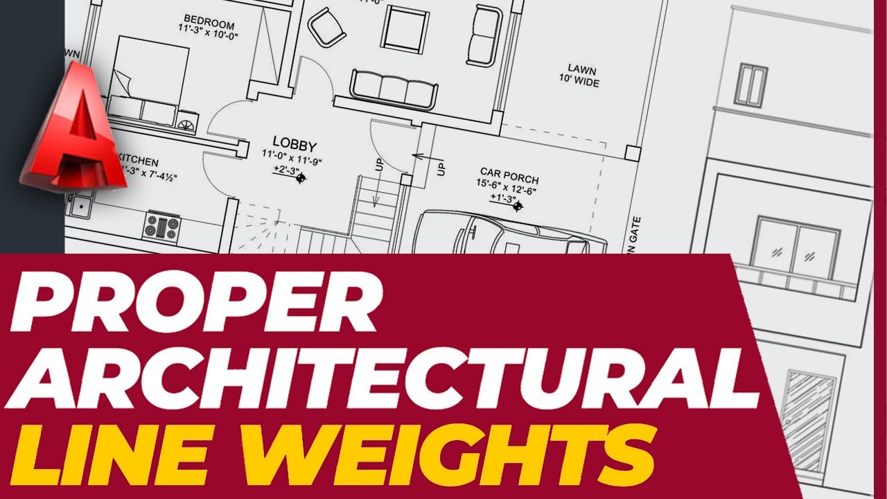 Proper Lineweights in Architectural Drawings | Use of Layers in AutoCAD