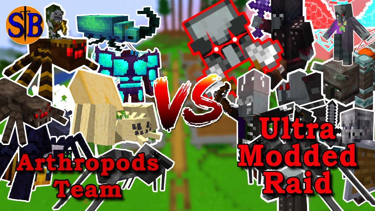Can the Arthropods Team defeat the Ultra Modded Raid  1.19 | Minecraft Mob Battle