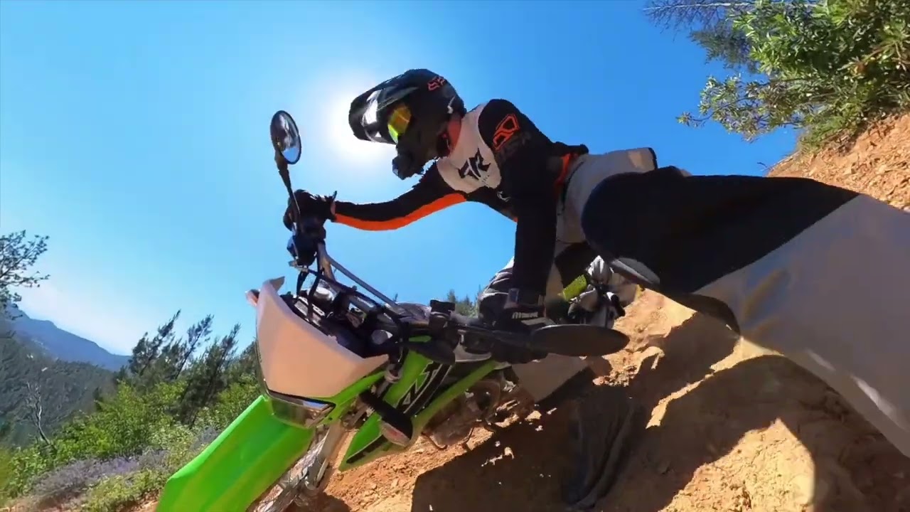 Sliding down hills, and getting to know the KLX300.