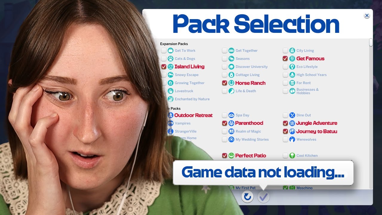the sims pack selection update BROKE MY GAME