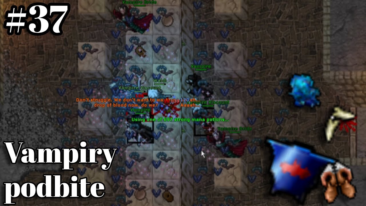 Tibia Ek #37, Wbijanie vampir&oacute;w, awanse 143-150lvl