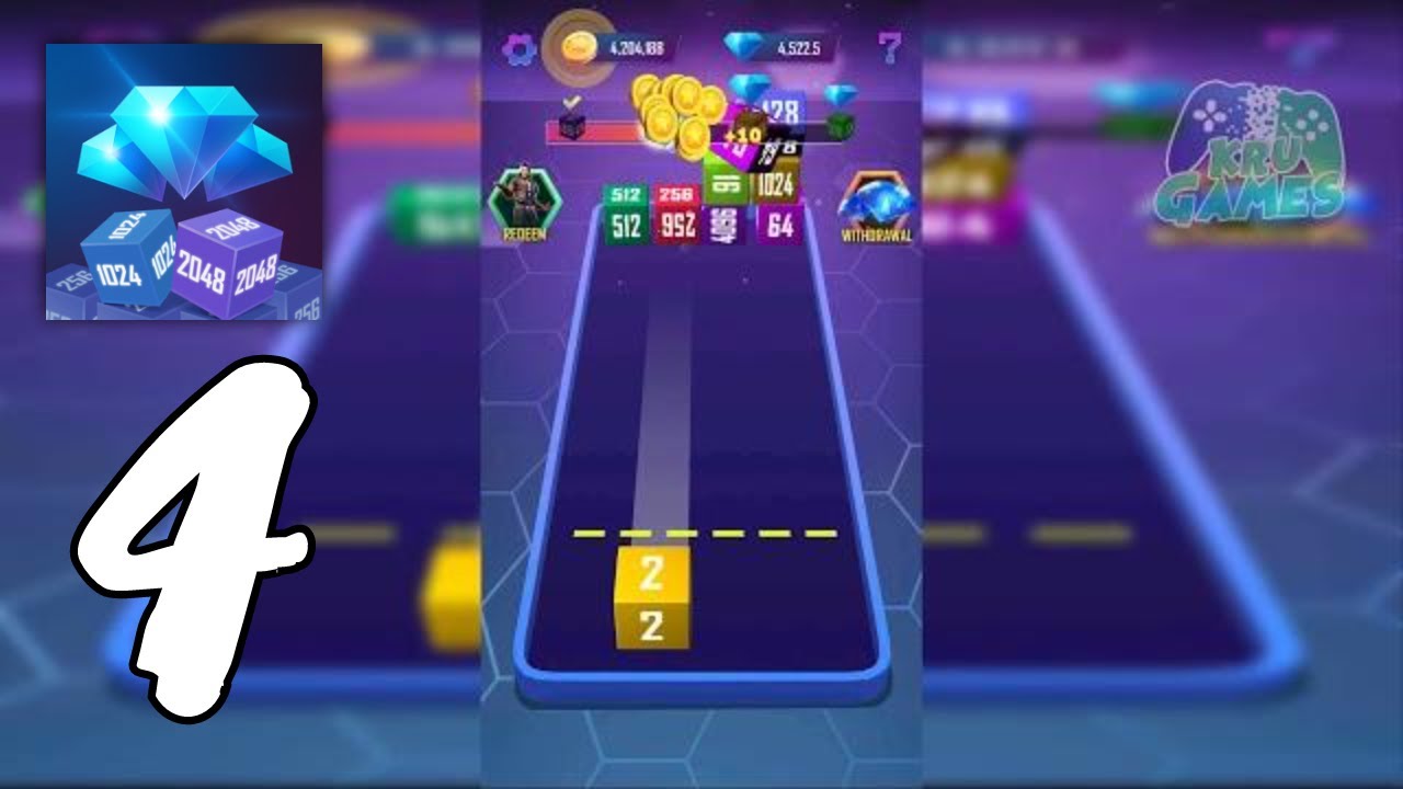 2048 Cube Winner&mdash;Aim To Win Diamond Gameplay #4 All Levels (Android, IOS)