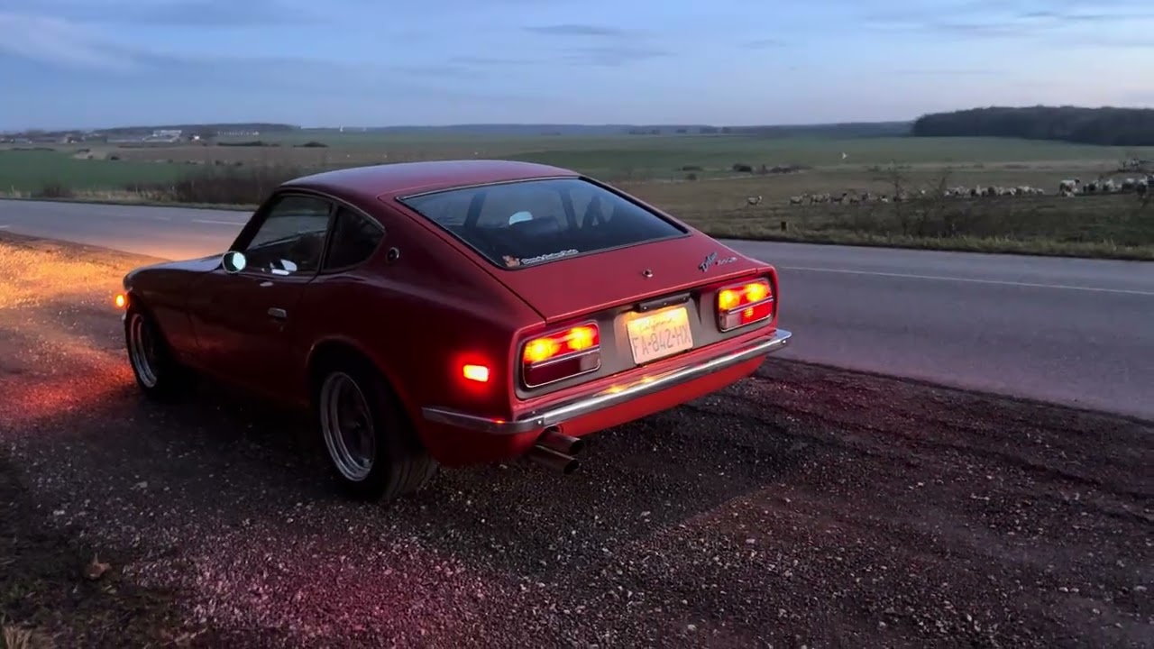 Datsun 240Z: new exhaust rear view
