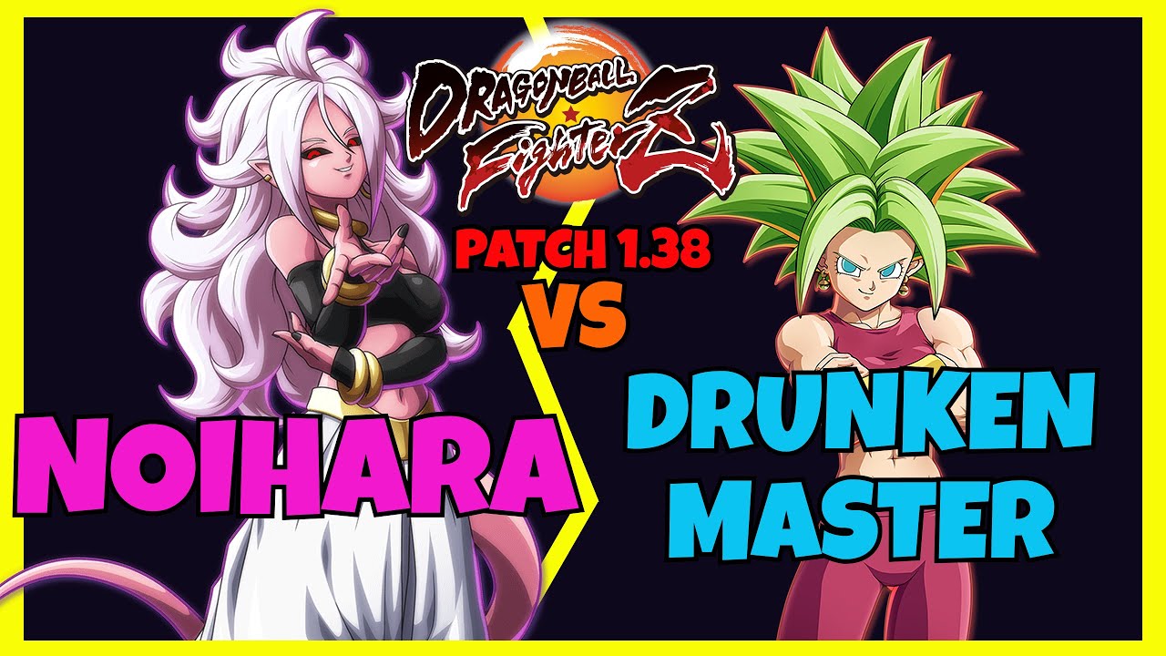 DBFZ - NOIHARA vs DRUNKENMASTER gameplays (Goku Blue, Android 21, Baby 2 vs Kefla, Videl, Beerus)