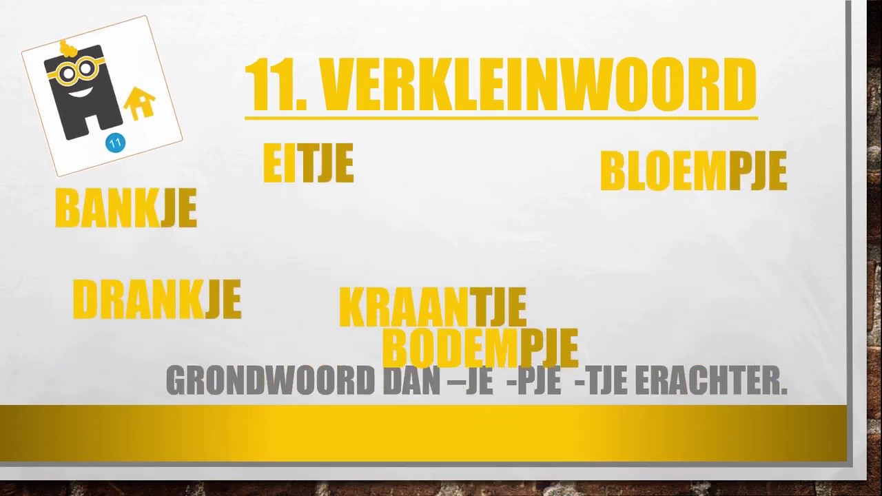 11 verkleinwoord - uitleg spelling staal