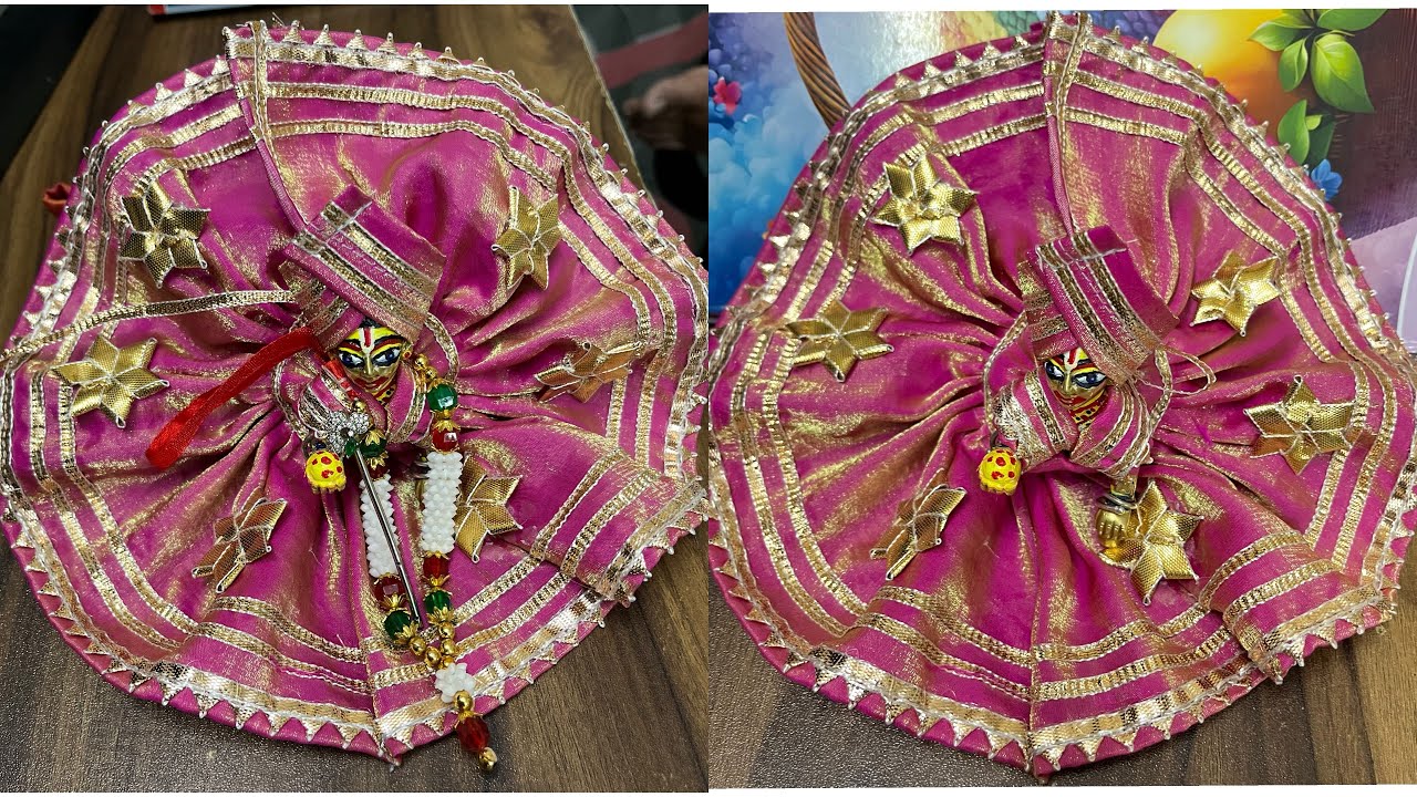 Kanhaiya Ji Ka Sundar Shringar | Red & Golden Dress Collection 🚩#shortsfeed #shortvideo #youtubes