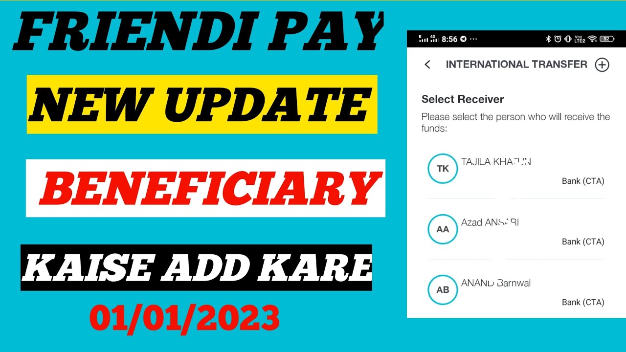 friendi pay me beneficiary kaise add kare/friendi pay new update 2023/how to add Beneficiary