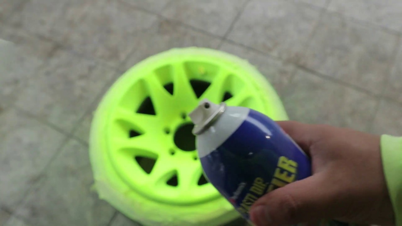SATISFYING HOW TO PLASTIC DIP WHEELS BLAZE YELLOW (NEON GREEN)