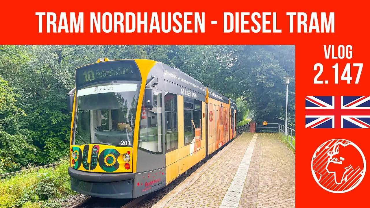 The tram of Nordhausen with the diesel-tram | TripReport | Vlog 2.147