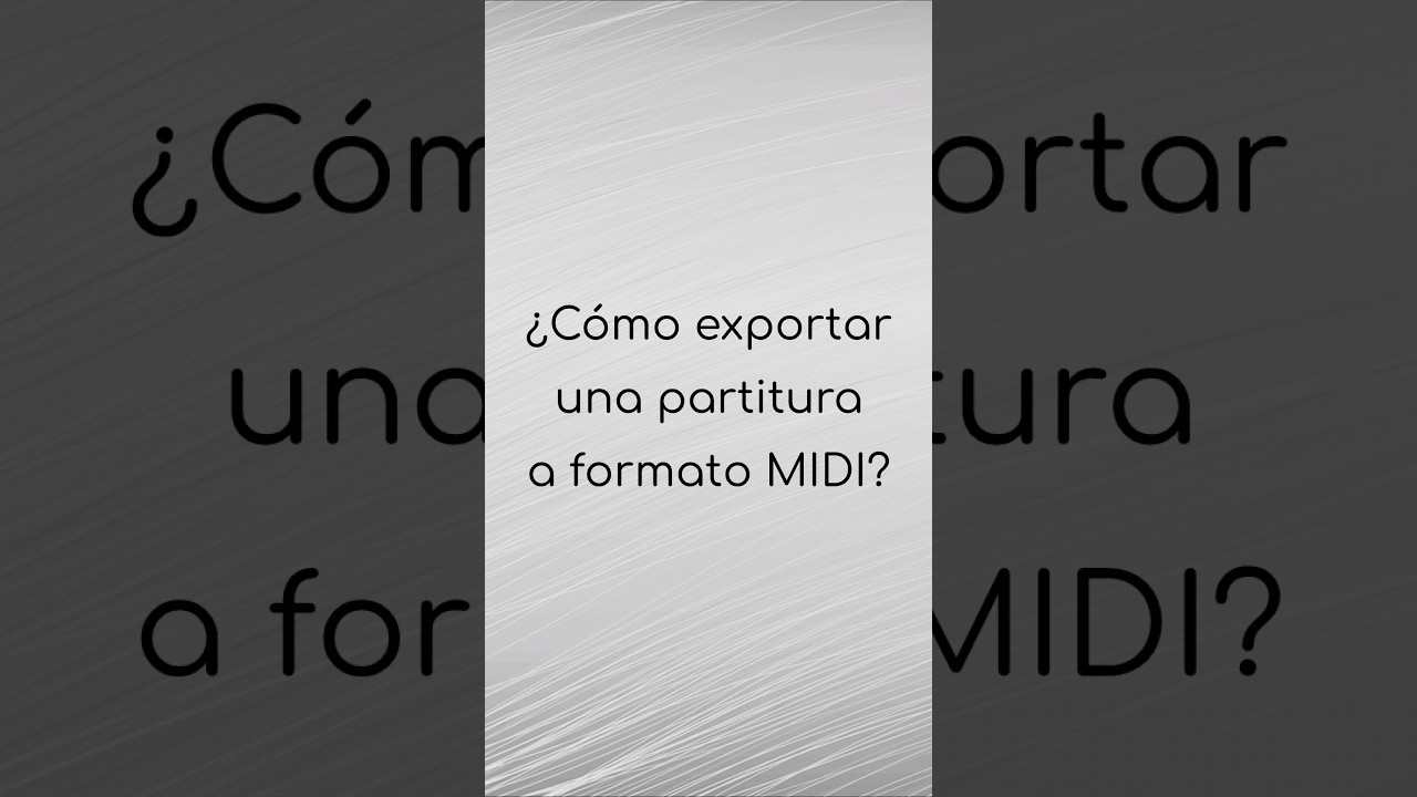 MuseScore - Exportar en MIDI #shorts