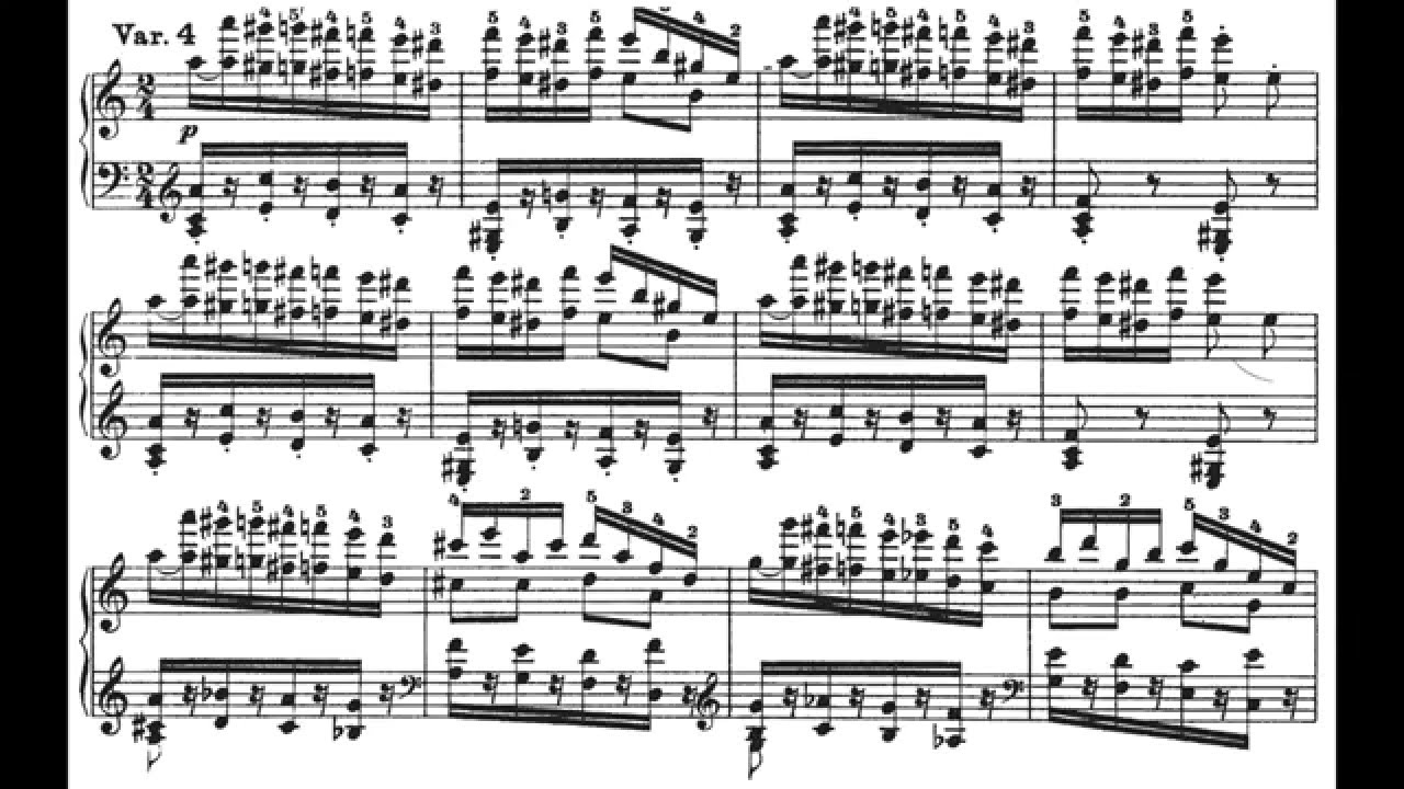 リスト：「パガニーニ大練習曲」より第6曲「主題と変奏」