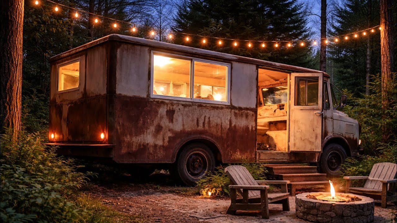 I Found a Strange Abandoned Truck and Turned It into a Secret Luxury Forest Home