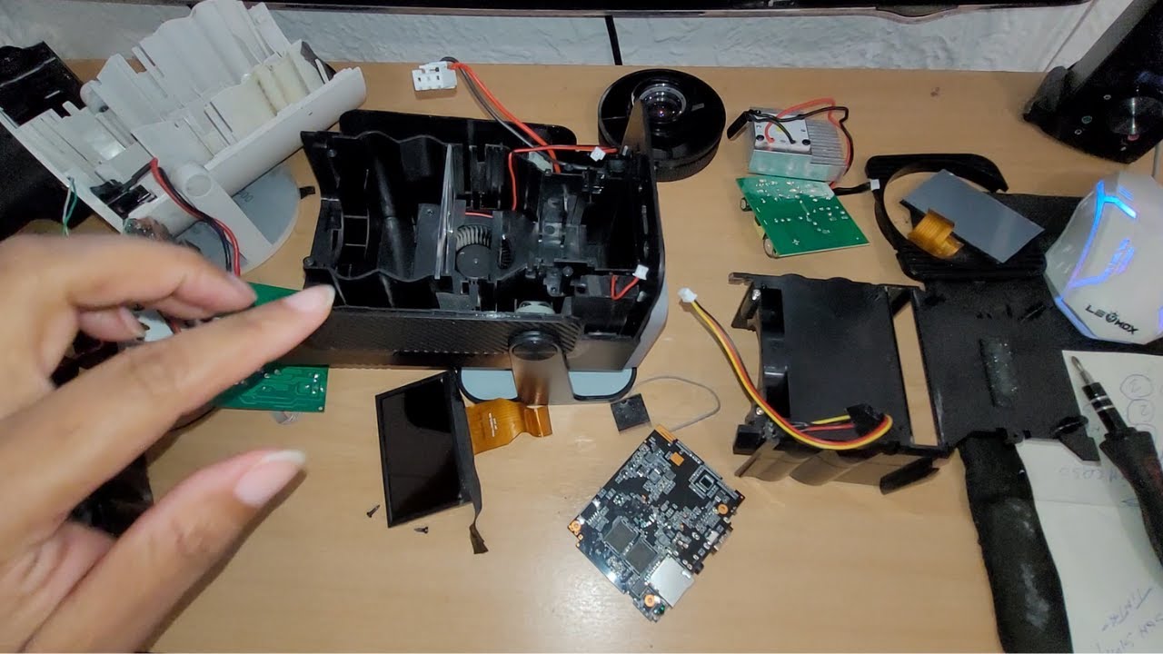 como abrir o projetor hy320 desmontar e montar