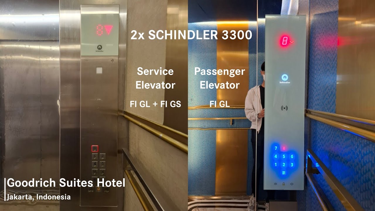 2 Schindler 3300 Elevators at Goodrich Suites Hotel, Jakarta