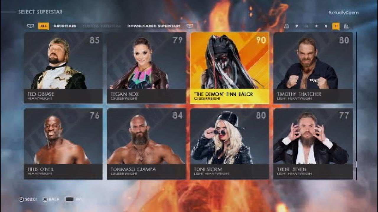 WWE 2K22 Finn Balor (Demon) Signatures & Finishers Moveset