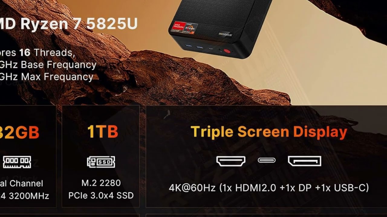 Dual 2.5G LAN & 32GB RAM! 🤯 BOSGAME P4 Mini PC for Gaming & Design (Ryzen 7 5825U)