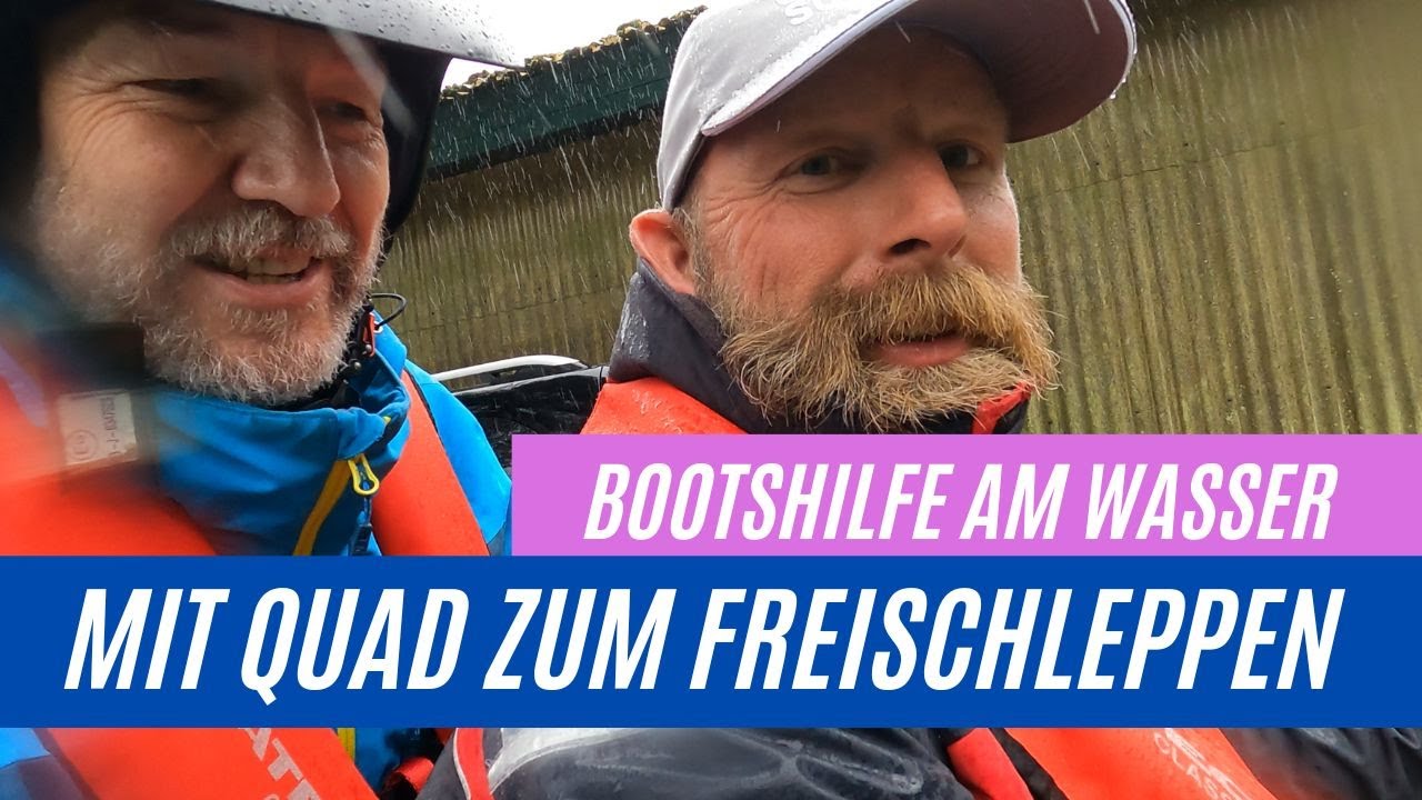 🚨 Mit dem Quad zum Einsatz im Starkregen | Bootshilfe am Wasser | Fahrzeug festgefahren | #radlader