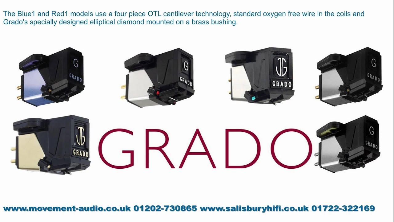 Grado Blue1 & Red1 Moving Magnet Cartridges  available from Movement Audio (Blue 1, Red 1 MM)