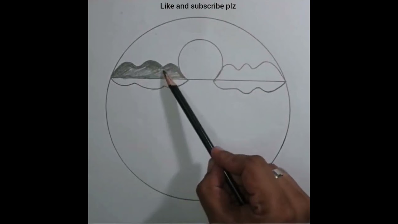 Circle drawing | Scenery drawing #shorts #drawing #circledrawing #pencildrawing #scenerydrawing