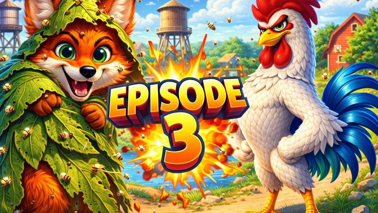 🦊 Foxy and Rocky Adventures EP3: Tunnel, Slingshot & Bee Attack! | Pixar Animation