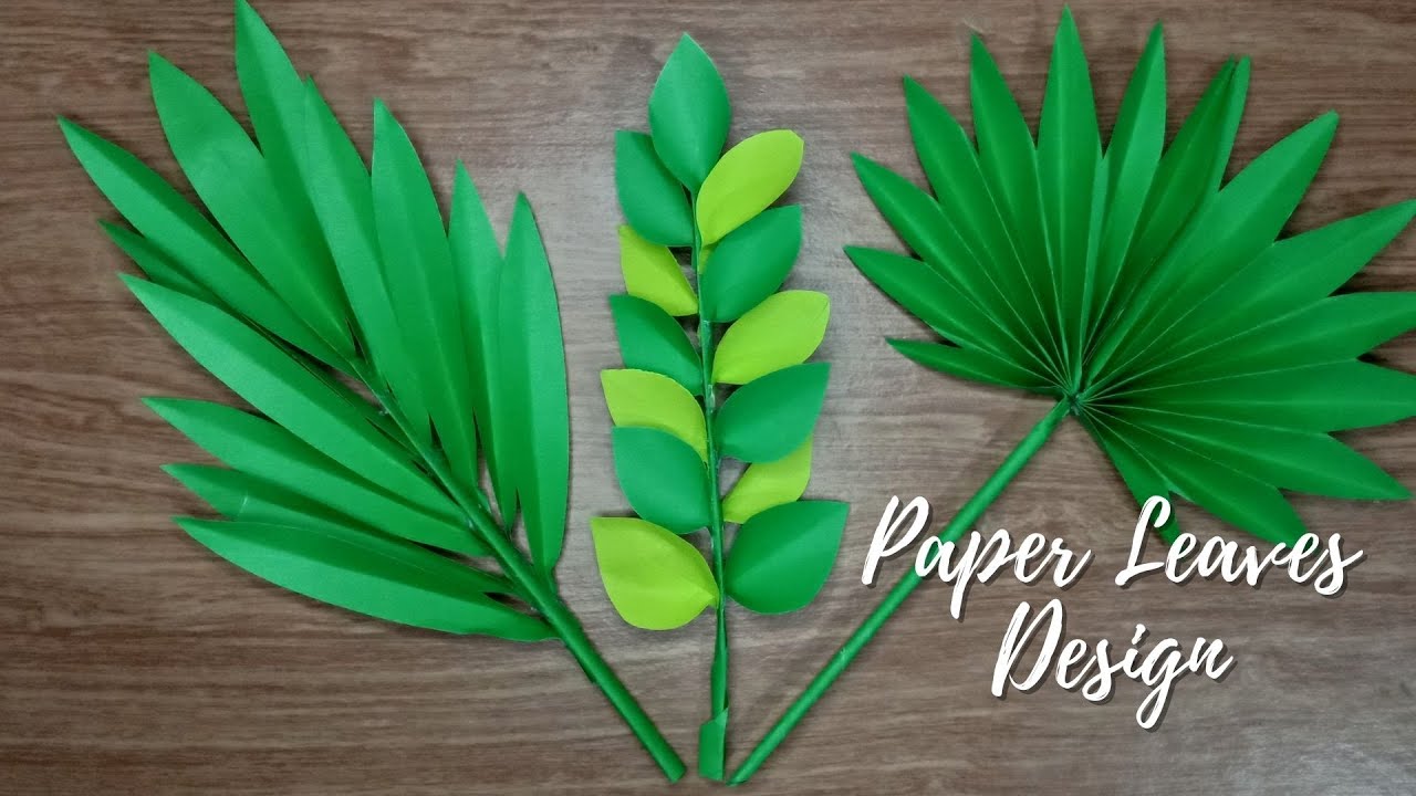 3 Paper Leaves Design / Paper leaves decoration / Paper Leaves for Backdrop / Paper Leaves Craft