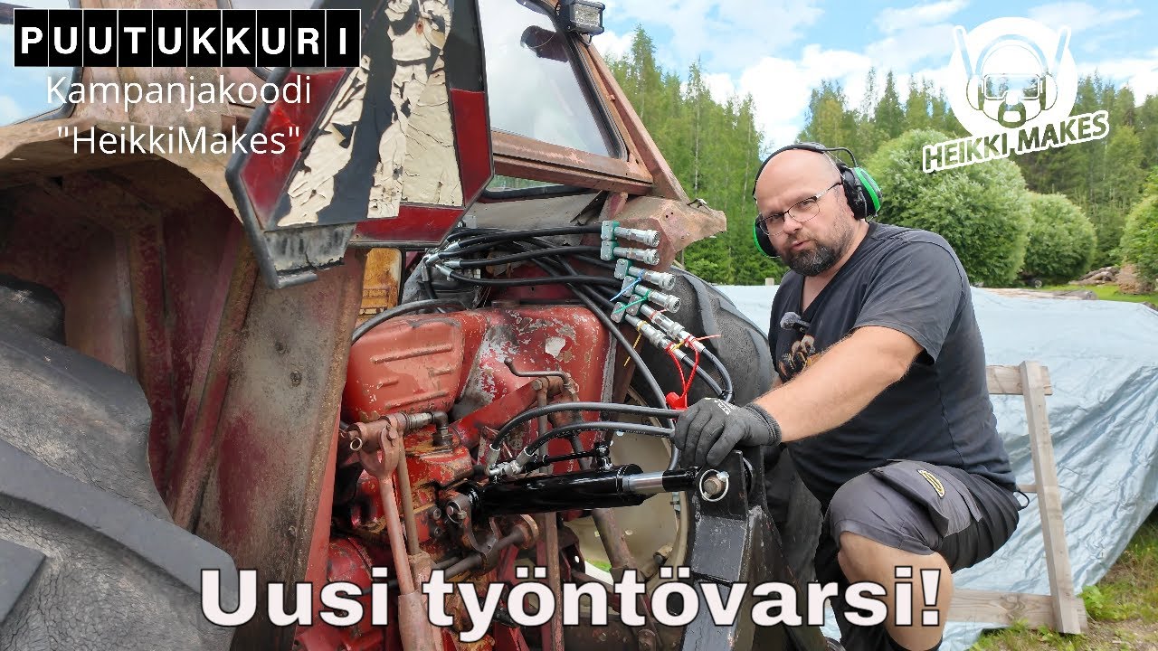 Puutukkurilta uusi hydraulinen työntövarsi!