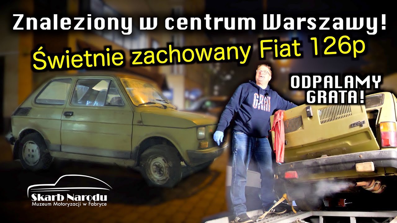 Znaleziony w centrum Warszawy! - Świetnie zachowany Fiat 126p // Muzeum SKARB NARODU