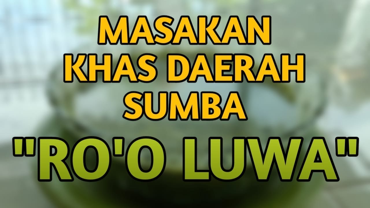 MASAKAN KHAS DAERAH SUMBA 
