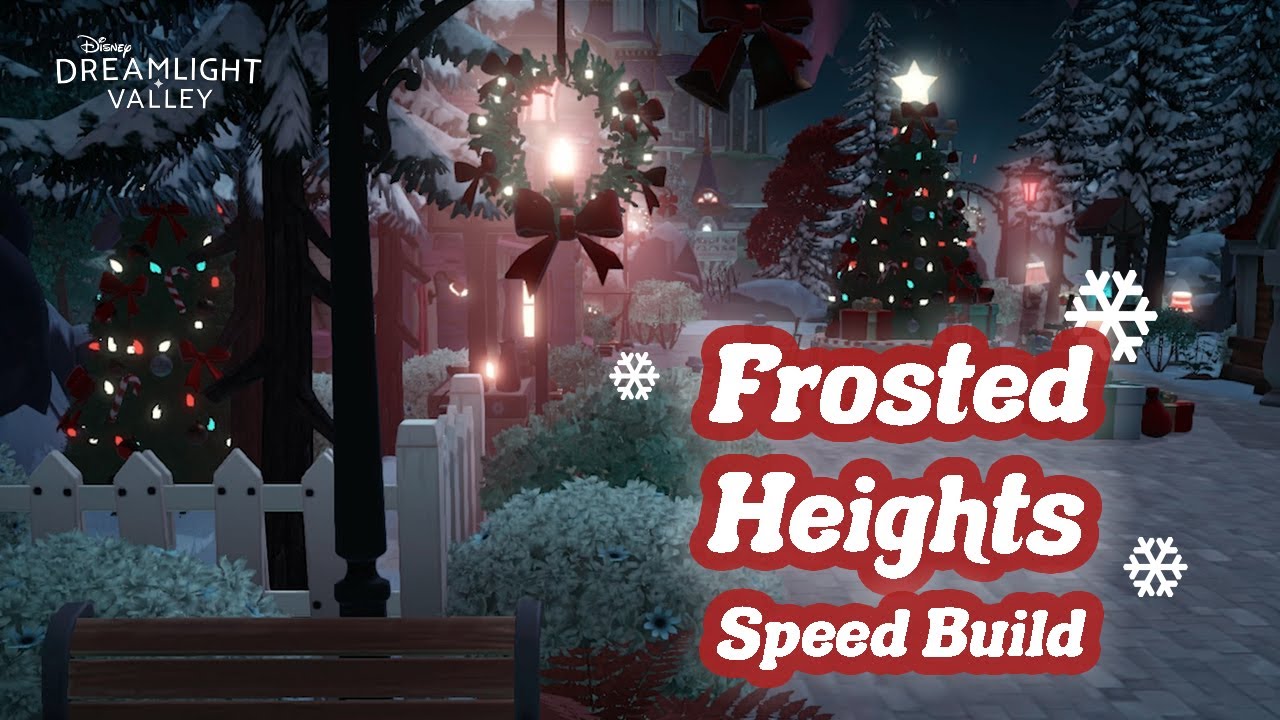 Frosted Heights Winter Village | Disney Dreamlight Valley Speed Build