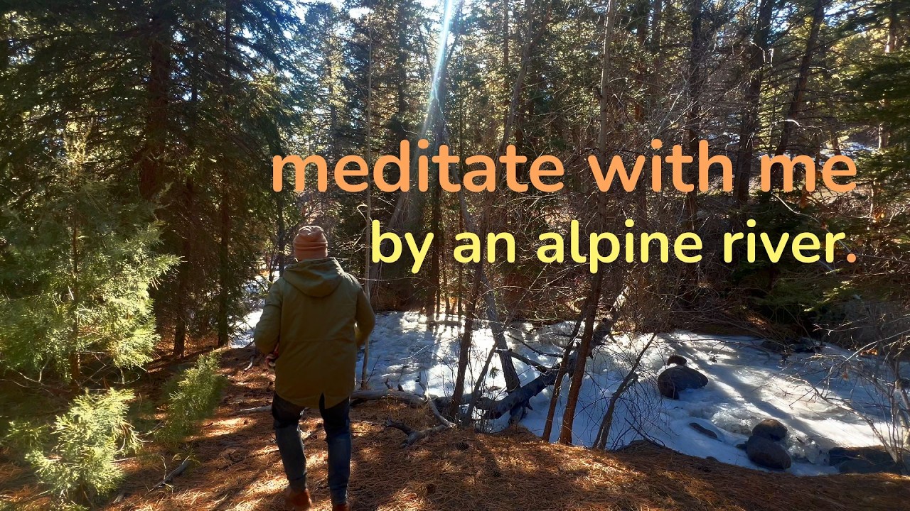 15 Minute Silent Meditation: Arkansas River Sounds & Gong (4K Nature ASMR)