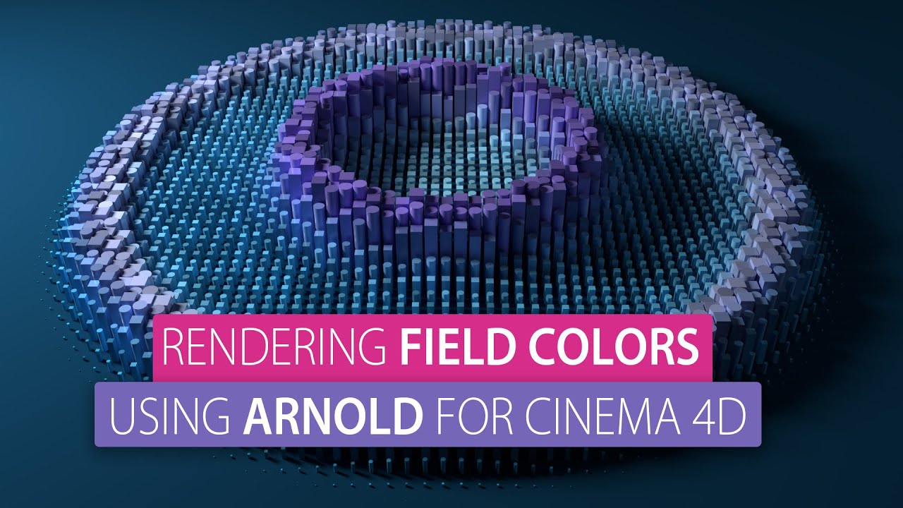 Using Arnold to render Cinema 4d's Mograph and Field Colors (and a bit more...)