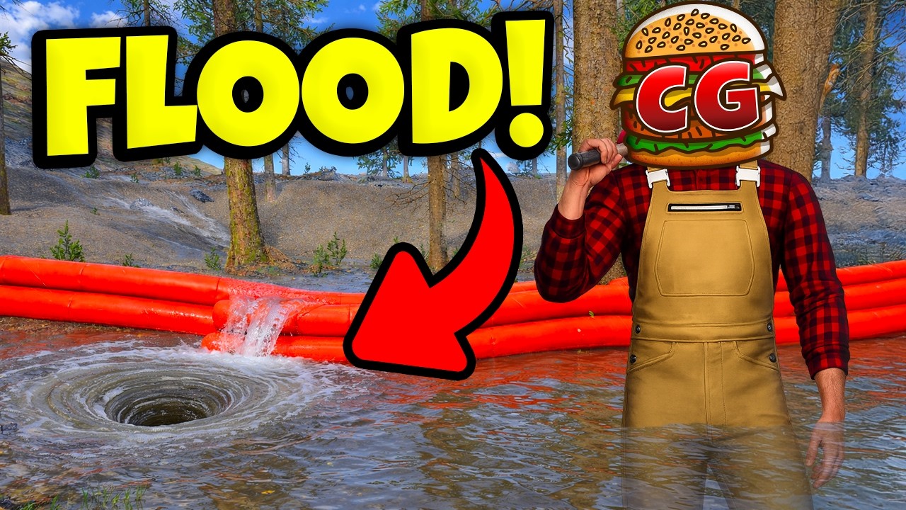 Unclogging a Drain to Save a Flooding Forest During a Storm! (DrainSim)