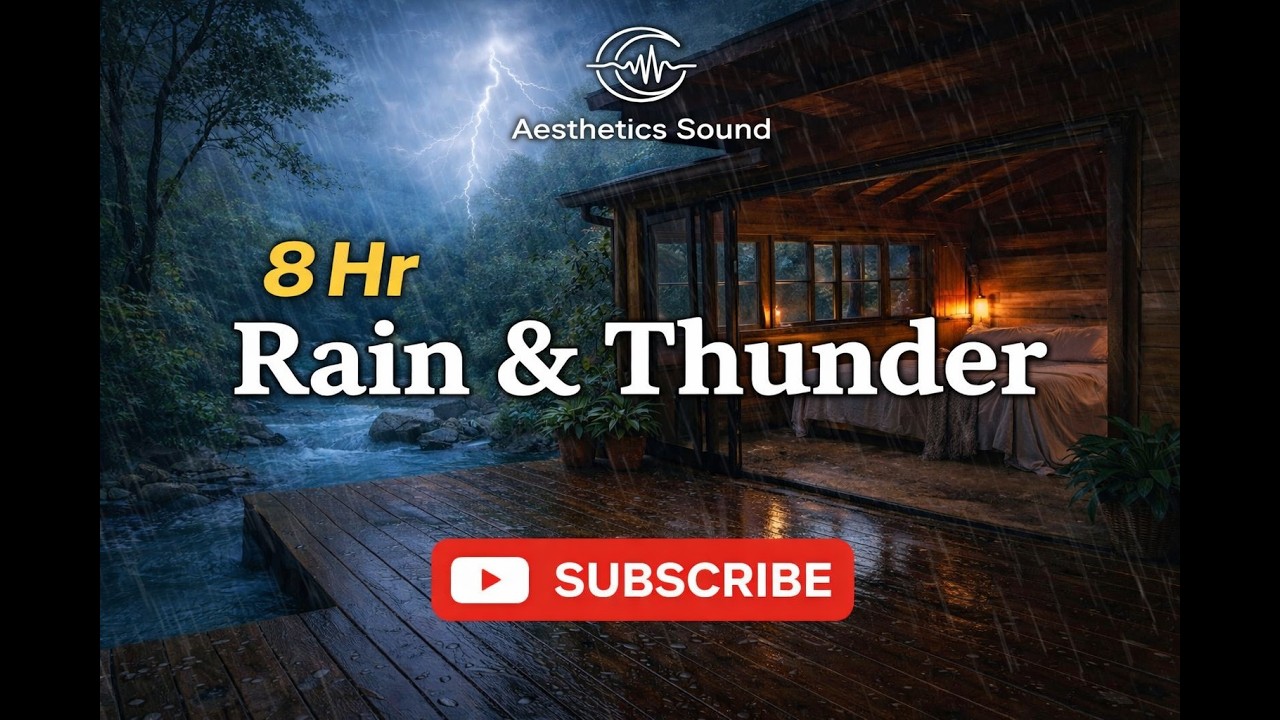 Best Thunder Rain in the Forest at Night 🌲  Sleep Deeply with Rain Sounds