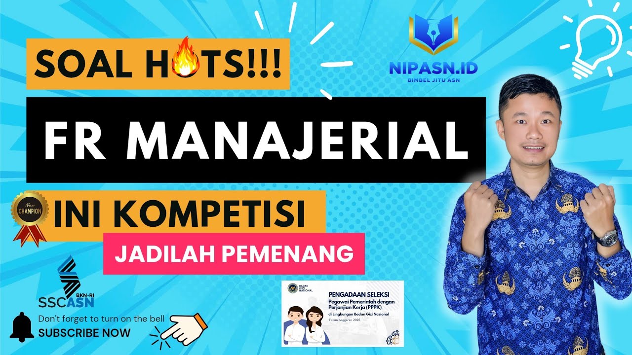 SOAL FR PENATA LAYANAN OPERASIONAL PPPK BADAN GIZI NASIONAL BGN 2025  : SOAL & PEMBAHASAN P3K BGN!!
