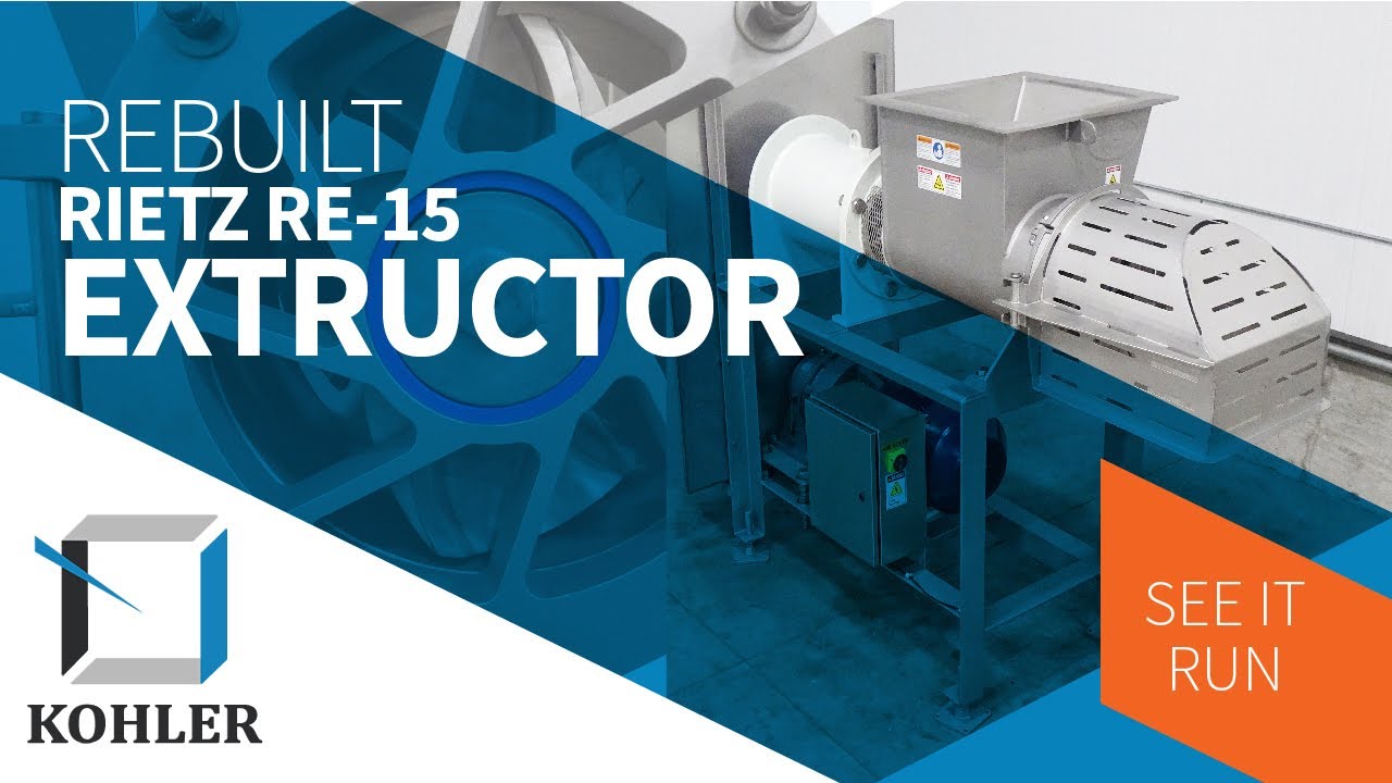 Rietz RE-15 Extructor - Rebuilt by Kohler Industries | Product Test Run