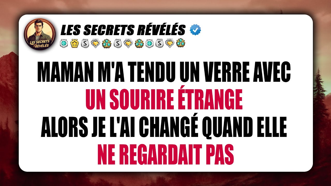 Maman m'a tendu un verre avec un sourire étrange, alors je l'ai changé quand elle ne regardait pas