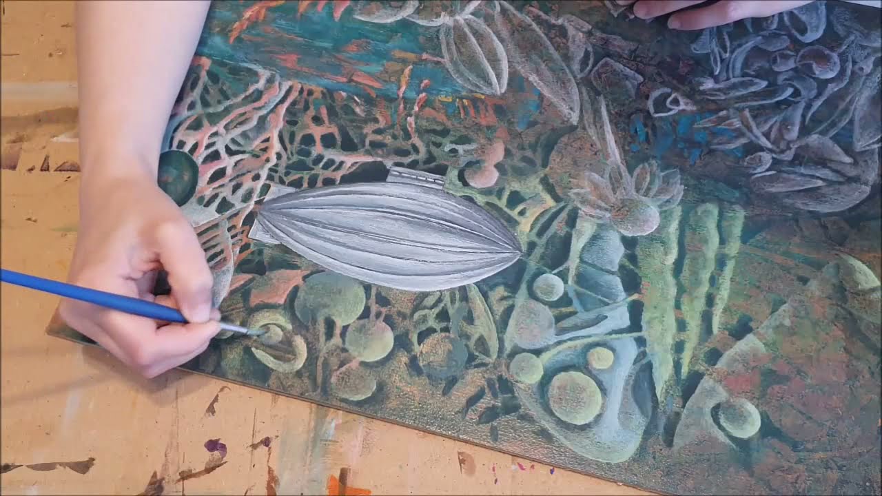 Acryl Mischtechnik / Acrylic Painting / Mixed Media Art / Space