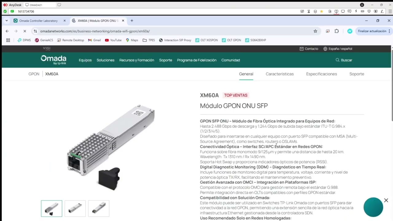Videotutorial Omada para Redes Híbridas GPON y Ethernet