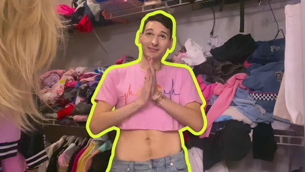 cleaning my closet while being skinny