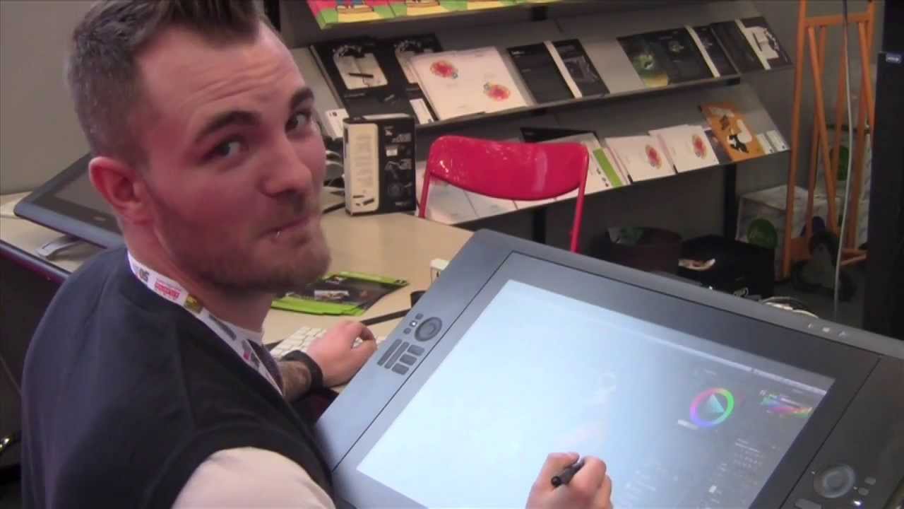 AI -- Giorgio Baroni performance on Wacom Cintiq 24HD Touch --Bologna Children's Book Fair 2013